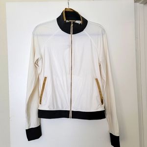 Lululemon Jacket, size 12, white/black/gold